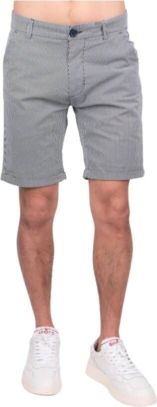 Dstrezzed 515300 Charlie Shorts Stripe Strech Fine Twill shorts Blauw Heren