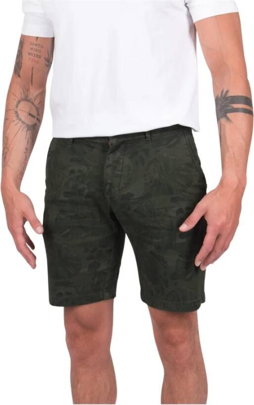 Dstrezzed Charlie Chino Shorts Camo Leafs Twill Gesnit Leaf Green 515382 30 Groen Heren