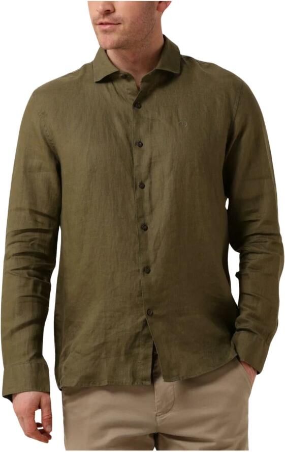 Dstrezzed Groen Linnen Casual Overhemd Green Heren - Foto 3