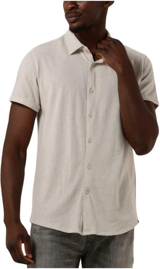 Dstrezzed Heren Casual Shirt Melange Pique Beige Heren - Foto 3