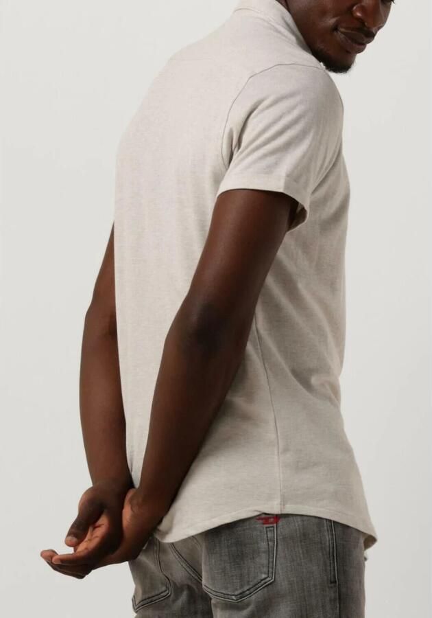 Dstrezzed Heren Casual Shirt Melange Pique Beige Heren - Foto 2