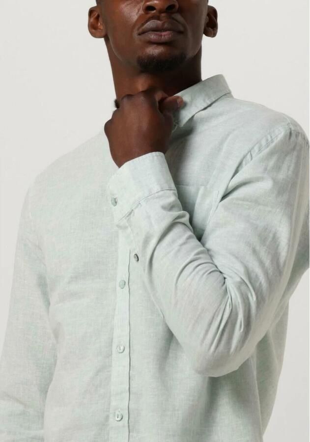 Dstrezzed Linnen Melange Casual Shirt Mint Green Heren