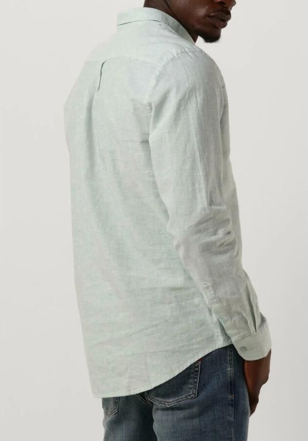 Dstrezzed Linnen Melange Casual Shirt Mint Green Heren - Foto 2