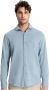 DSTREZZED Heren Overhemden Shirt Melange Pique Blauw - Thumbnail 2