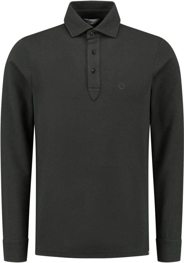 Dstrezzed Polo Longsleeve Donkergrijs - Foto 1