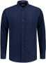 DSTREZZED Heren Overhemden Button Down Shirt Babycord Donkerblauw - Thumbnail 2