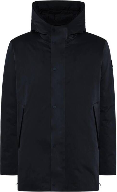 Duno Blauwe Parka Jas met Capuchon voor Heren Blauw Heren