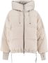 Duno Wollen Mix Donsjas met Capuchon Beige Dames - Thumbnail 1