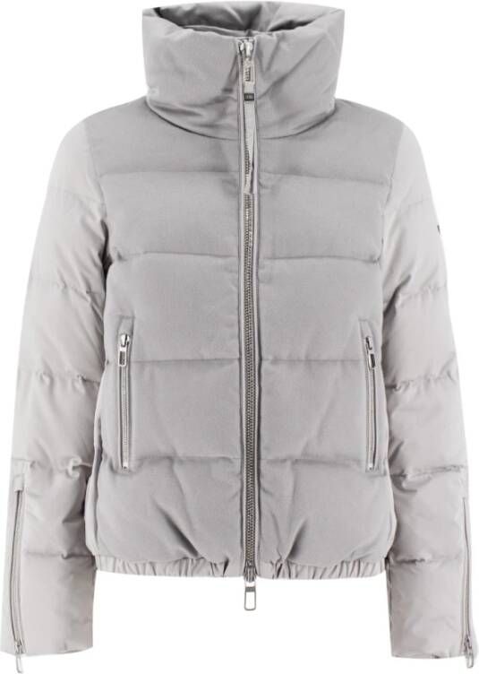 Duno Dameskleding Jassen Mantels Grigio Perla Aw23 Gray Dames