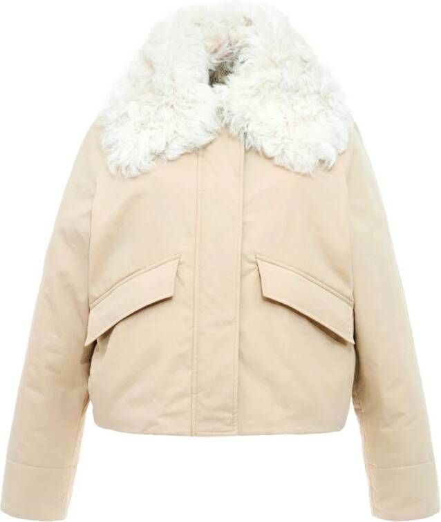 Durazzi Milano Oversized Jas Beige Dames