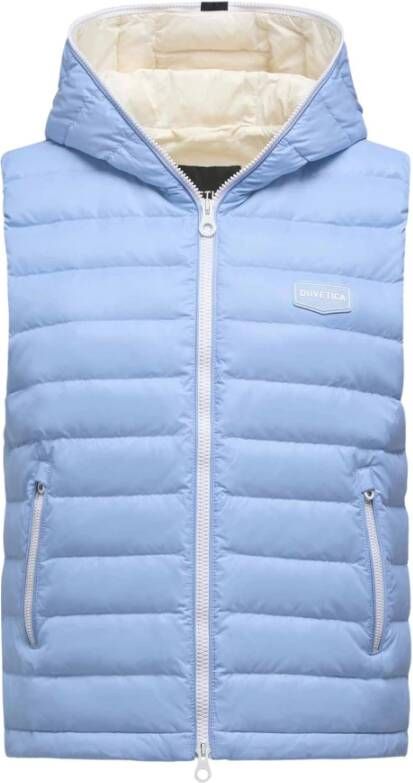 Duvetica Agri Ultralight Kort Puffer Vest voor Dames Blauw Dames