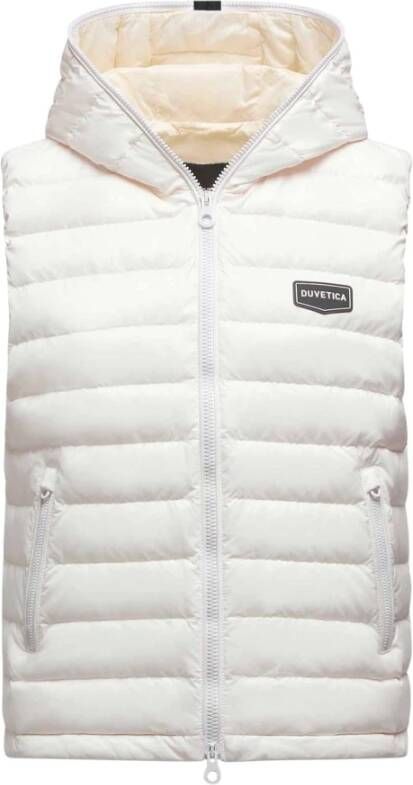 duvetica Agri Ultralight Kort Puffer Vest voor Dames Wit Dames