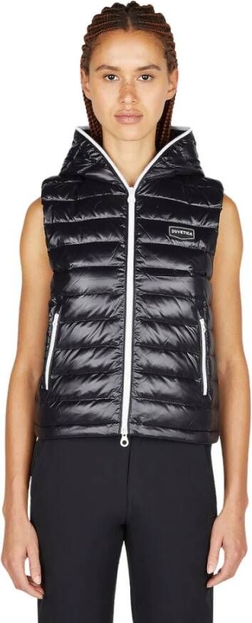 Duvetica Agri Ultralight Short Puffer Vest voor vrouwen Black Dames