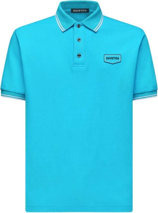 Duvetica Blauw Water Polo Shirt voor Heren Blauw Heren