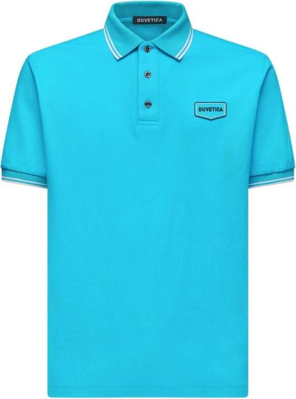 Duvetica Blauw Water Polo Shirt voor Heren Blauw Heren