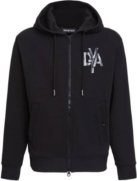 Duvetica Sportieve Zip-Through Hoodie met Thermische Isolatie Zwart Heren