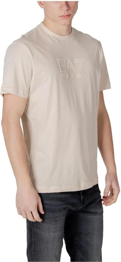Ea7 Emporio Armani T-shirt Visibility Tonal Logo T-Shirt Almond Milk