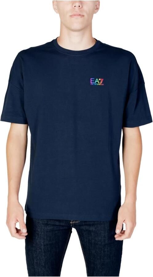 Emporio Armani EA7 Blauw T-shirt met korte mouwen voor mannen Blauw Heren - Foto 5