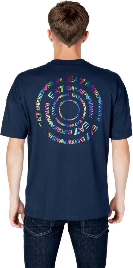 Emporio Armani EA7 Blauw T-shirt met korte mouwen voor mannen Blauw Heren - Foto 4