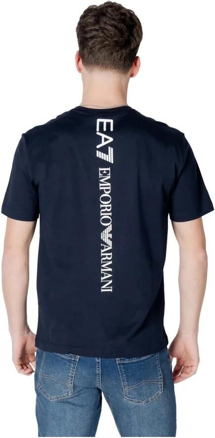 Emporio Armani EA7 Katoenen T-shirt korte mouwen lente zomer Blue Heren - Foto 2