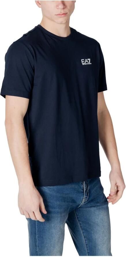 Emporio Armani EA7 Katoenen T-shirt korte mouwen lente zomer Blue Heren