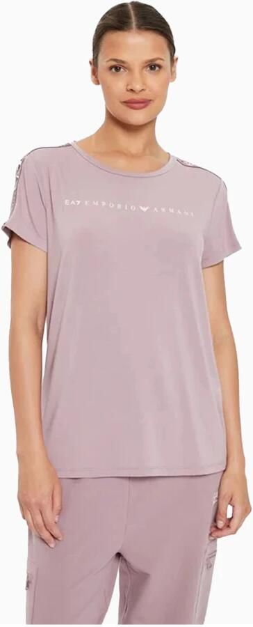 Emporio Armani EA7 Casual Katoenen T-shirt voor Mannen Purple Dames - Foto 4