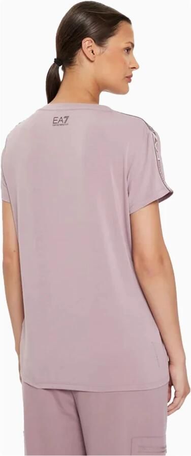 Emporio Armani EA7 Casual Katoenen T-shirt voor Mannen Purple Dames - Foto 2