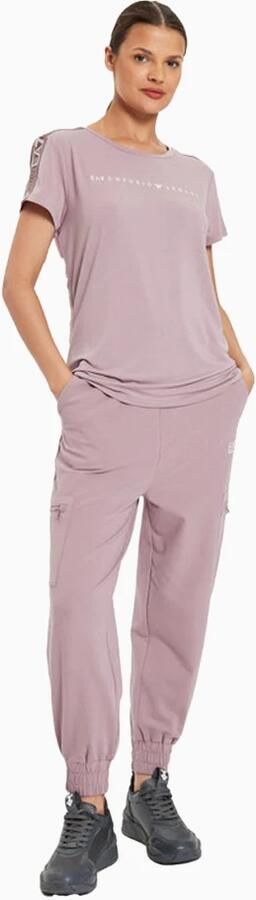 Emporio Armani EA7 Casual Katoenen T-shirt voor Mannen Purple Dames - Foto 3