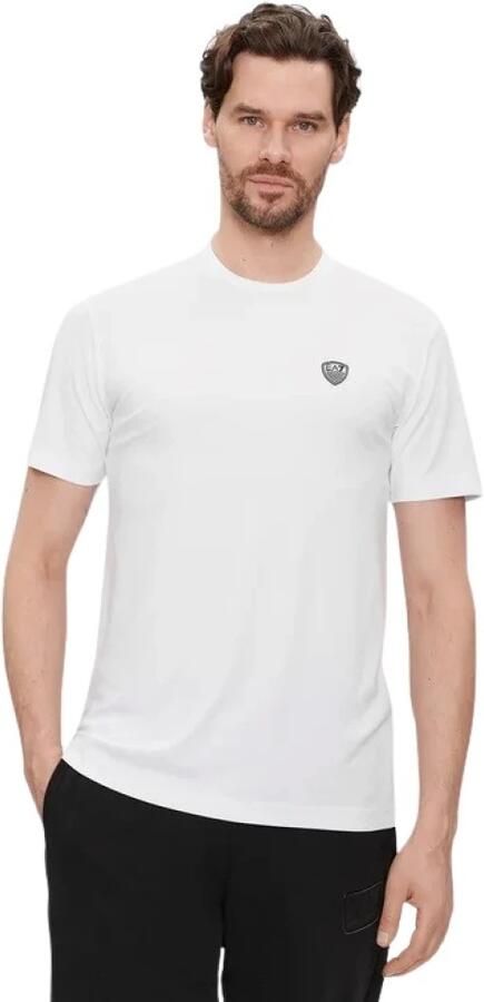 Emporio Armani EA7 Stretch Viscose T-shirt Wit Ronde Hals White Heren - Foto 10