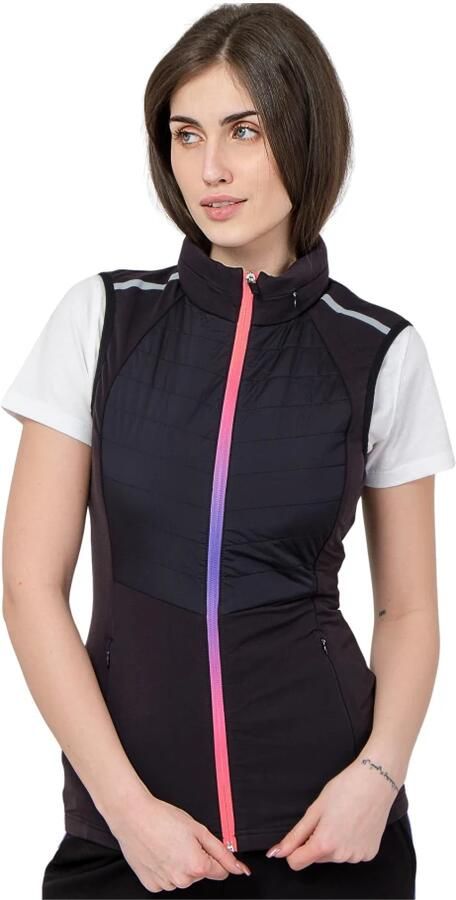 Emporio Armani EA7 Dames Hooded Reflecterend Vest Black Dames