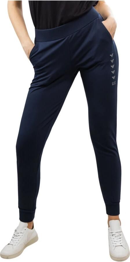Emporio Armani EA7 Dames Joggers Navy Blue Casual Stijl Blue Dames