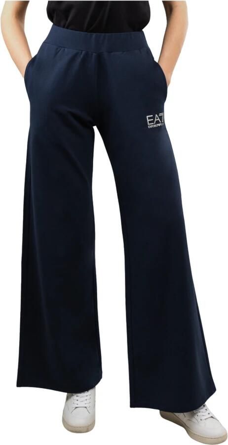 Emporio Armani EA7 Dames Sweatpants Navy Blauw Stijlvol Blue Dames