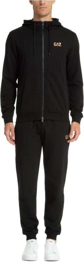Emporio Armani EA7 Zwarte Katoenen Sweatuit Herfst Winter Collectie Black Heren - Foto 5