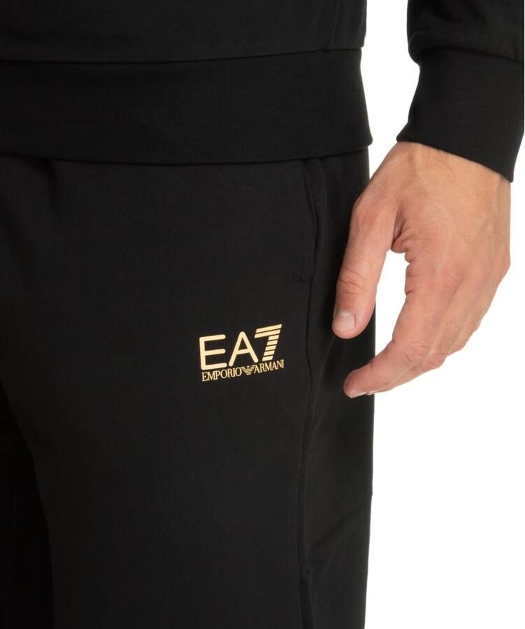Emporio Armani EA7 Zwarte Katoenen Sweatuit Herfst Winter Collectie Black Heren - Foto 3