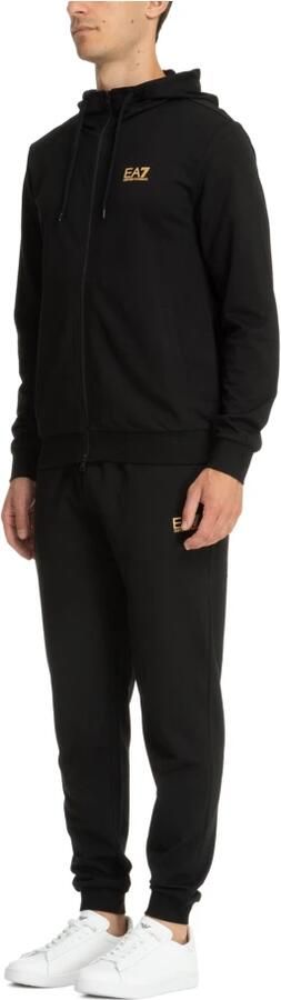 Emporio Armani EA7 Zwarte Katoenen Sweatuit Herfst Winter Collectie Black Heren - Foto 7
