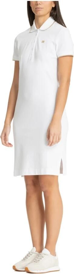 Emporio Armani EA7 Effen Logo Midi Jurk White Dames - Foto 4