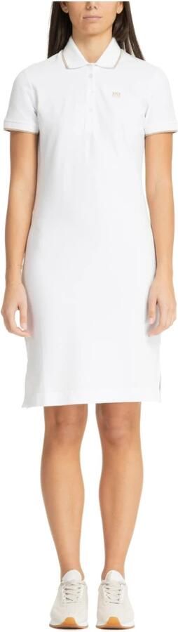 Emporio Armani EA7 Effen Logo Midi Jurk White Dames - Foto 2
