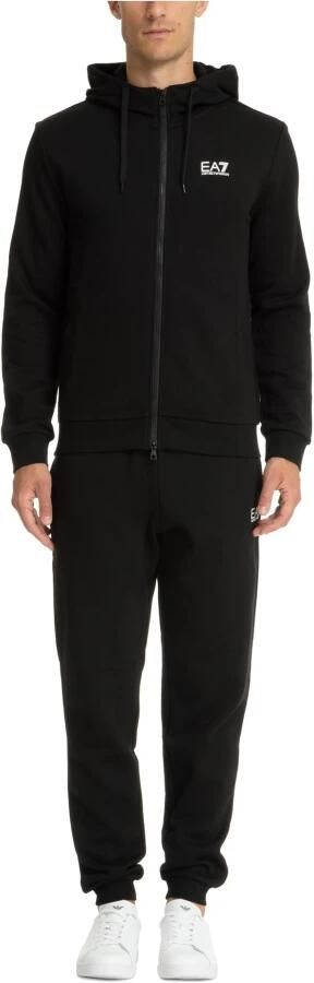 Emporio Armani EA7 Effen Tracksuit met Capuchon en Zakken Black Heren - Foto 5