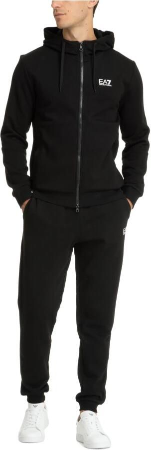 Emporio Armani EA7 Effen Tracksuit met Capuchon en Zakken Black Heren - Foto 3