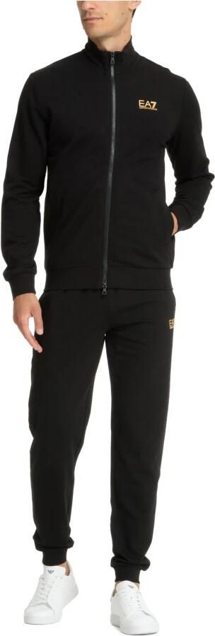 Emporio Armani EA7 Zwart Trainingspak Set met Opstaande Kraag Black Heren - Foto 3