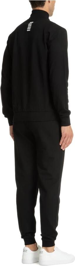 Emporio Armani EA7 Katoenen trainingsset met logo en zakken Black Heren - Foto 5