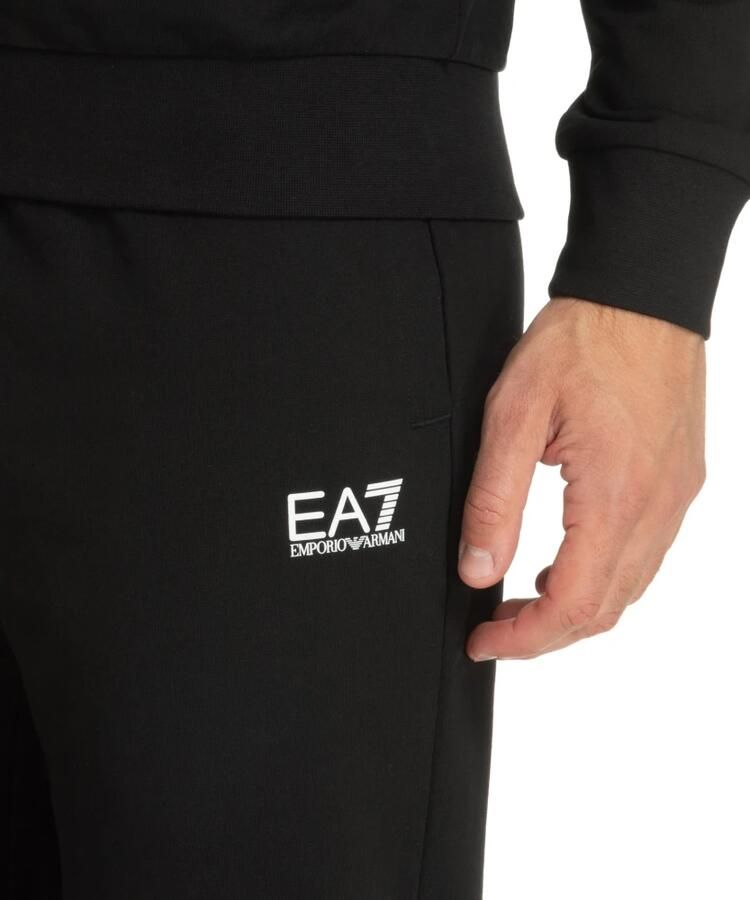 Emporio Armani EA7 Katoenen trainingsset met logo en zakken Black Heren - Foto 3