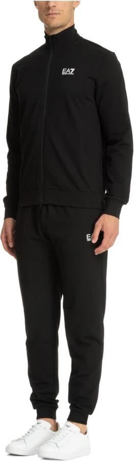 Emporio Armani EA7 Katoenen trainingsset met logo en zakken Black Heren - Foto 4