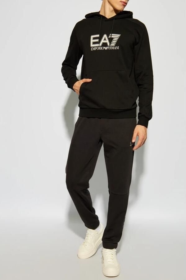 EA7 Emporio Armani Sweatpants met labelprint model 'NATURAL' - Foto 2