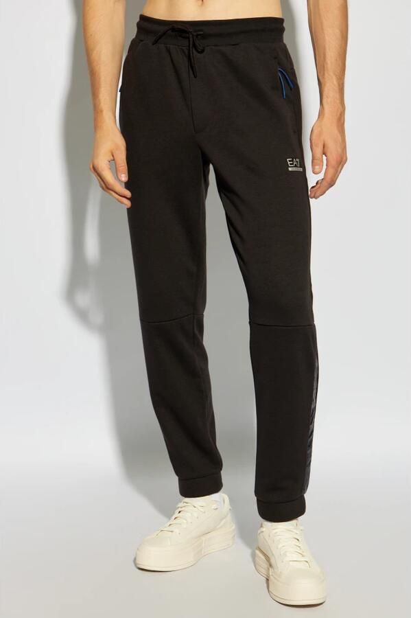 EA7 Emporio Armani Sweatpants met labelprint model 'NATURAL' - Foto 4