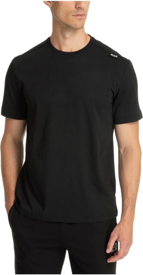 Emporio Armani EA7 Gestreept T-shirt met Logo Detail Black Heren - Foto 2