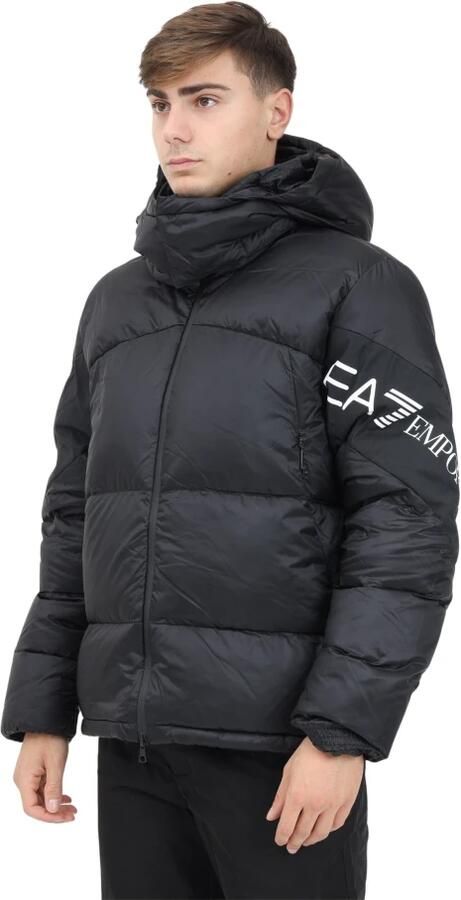 Emporio Armani EA7 Gewatteerde Zwarte Pufferjas Heren Black Heren - Foto 4