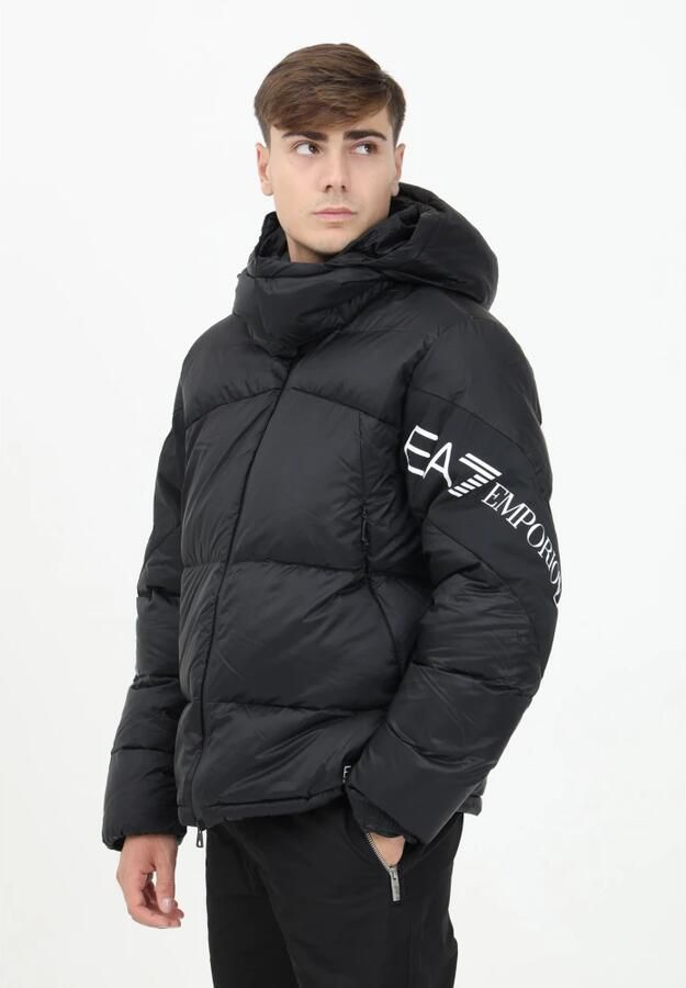 Emporio Armani EA7 Gewatteerde Zwarte Pufferjas Heren Black Heren - Foto 2