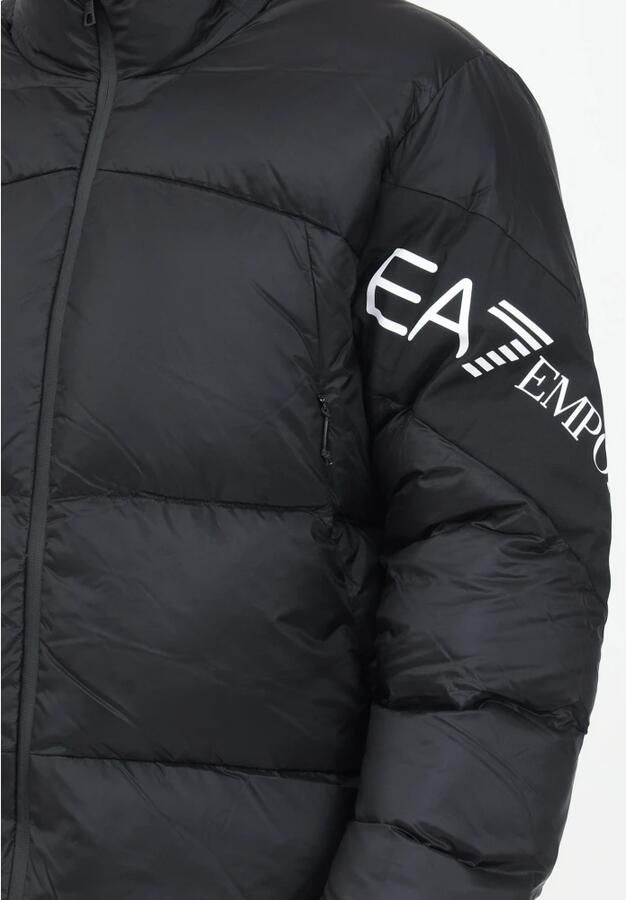 Emporio Armani EA7 Gewatteerde Zwarte Pufferjas Heren Black Heren