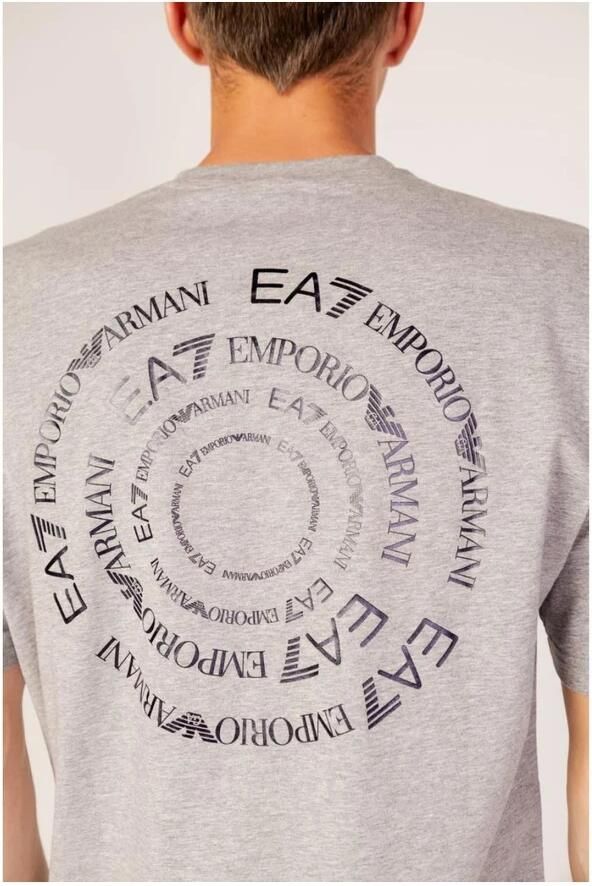 Emporio Armani EA7 Grijze Katoenen T-shirt Lente Zomer Collectie Gray Heren